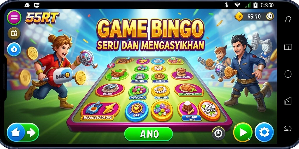 Tampilan gameplay Bingo yang menawan dari 55RT.