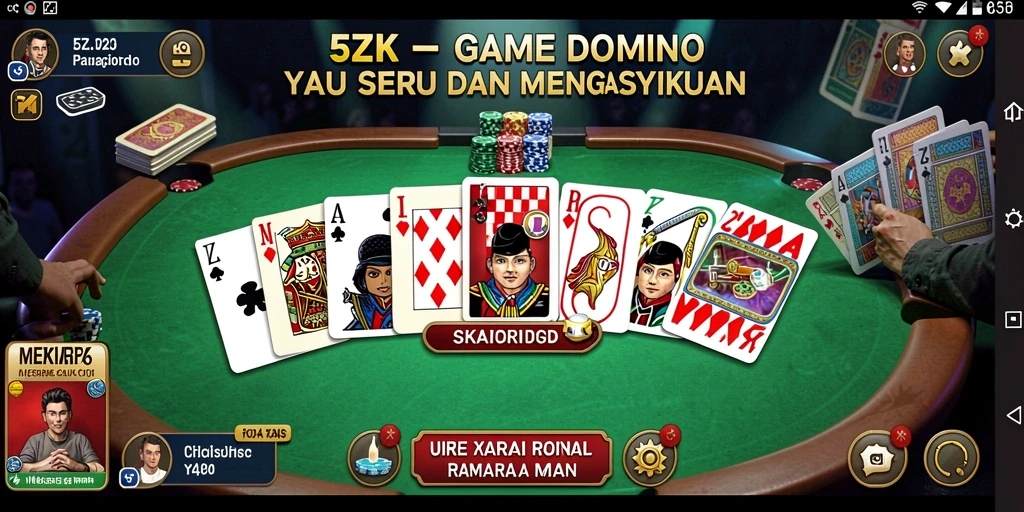 Tampilan screenshot gameplay <strong>5ZK</strong> yang menampilkan suasana seru permainan Domino.