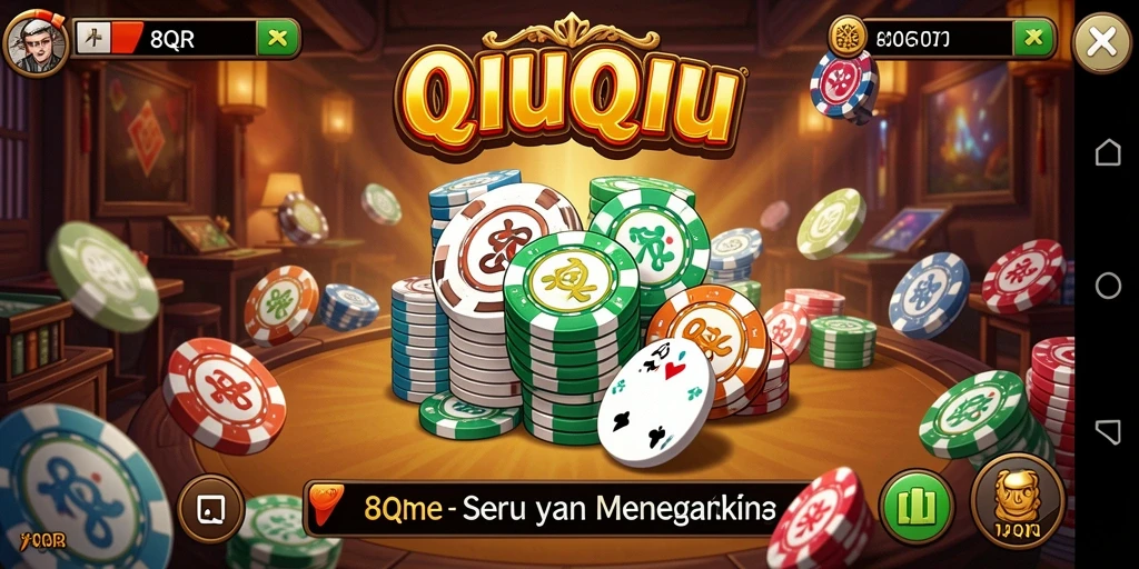 Screenshot gameplay QiuQiu di 8QR yang menarik.