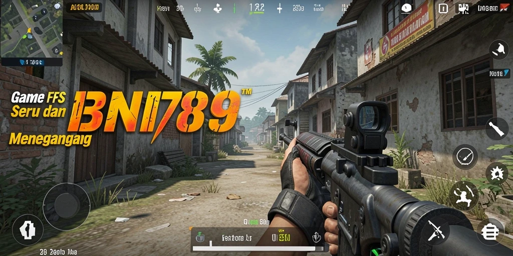 Screenshot BNI789 menampilkan aksi tembak-menembak intens.