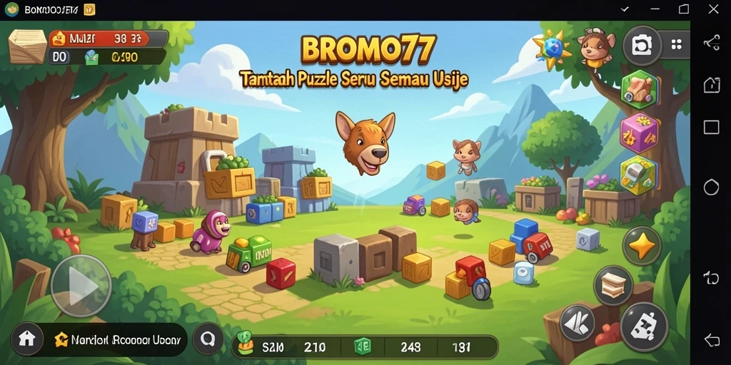 Tampilan gameplay BROMO77 yang seru dan menantang.