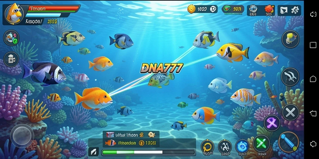 Screenshot utama gameplay Tembak Ikan di DNA777.