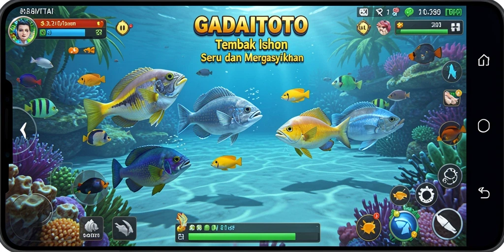 Tampilan menakjubkan dalam gameplay Tembak Ikan GADAITOTO.