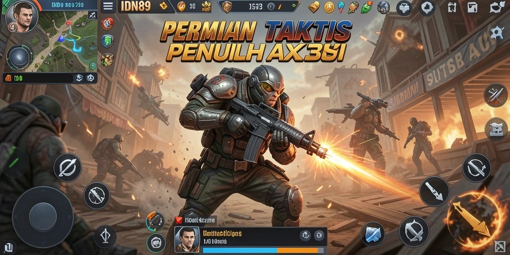 Screenshot utama IDN89 menampilkan aksi tembak-menembak yang mengasyikkan.