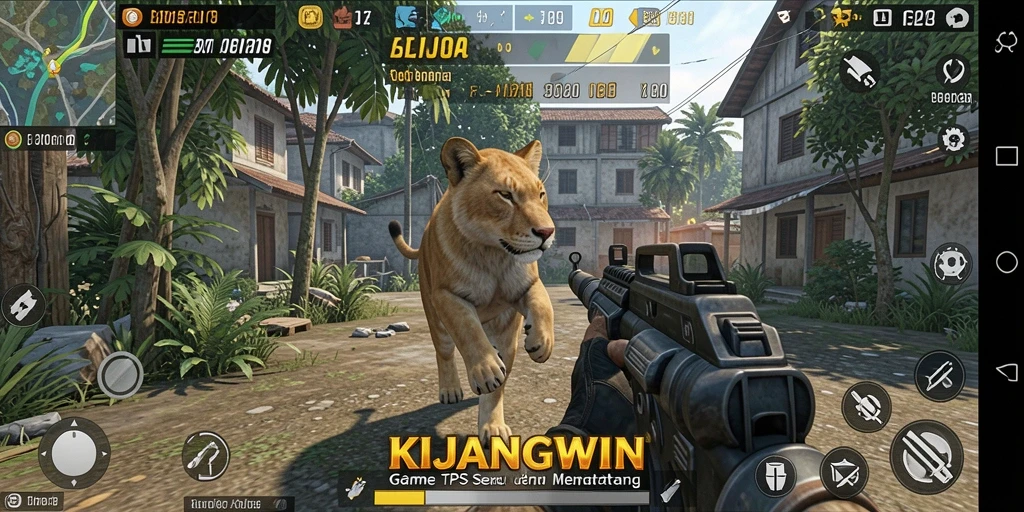 Tampilan gameplay seru dalam KIJANGWIN dengan aksi yang mendebarkan.