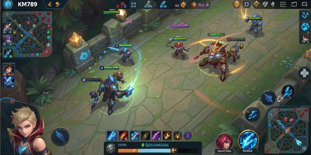 Gameplay KM789 yang seru dan intens dalam aksi pertempuran.
