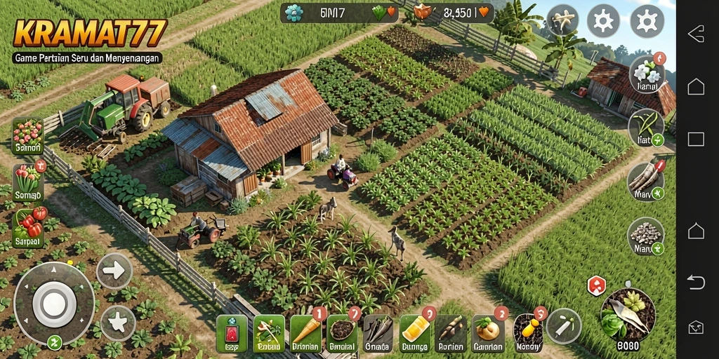 Gameplay menakjubkan di KRAMAT77, bertani dan berkebun dengan seru.