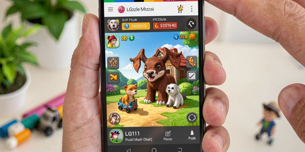 Screenshot gameplay LG111 menunjukkan berbagai puzzle yang menarik untuk dipecahkan.