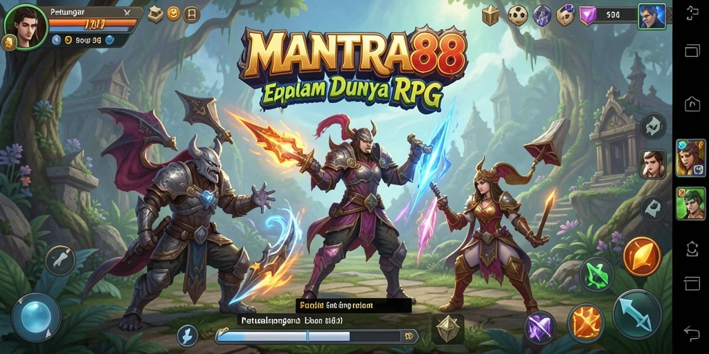 Tampilan menarik dari gameplay RPG MANTRA88 yang penuh aksi.