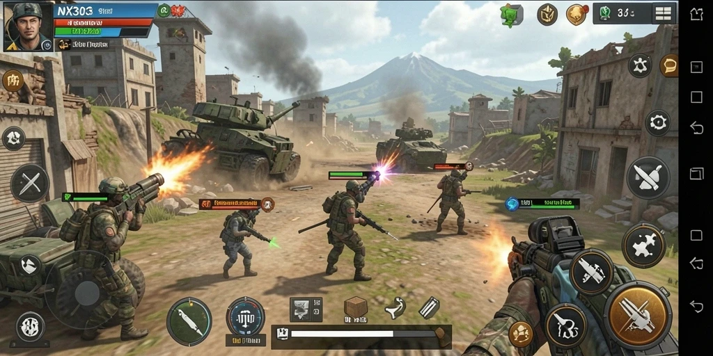 Tampilan gameplay <strong>NX303</strong> yang mendebarkan dan strategi yang dalam.