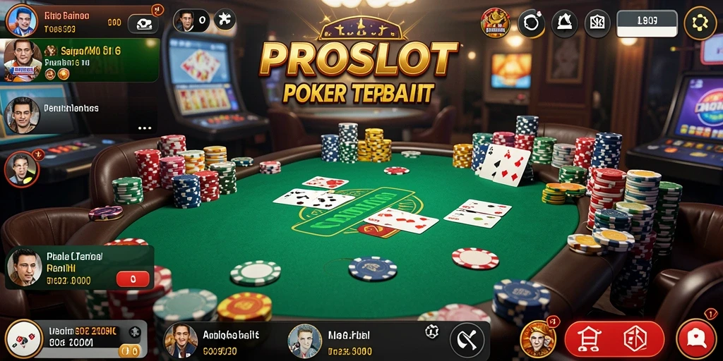 Tampilan gameplay Poker yang menarik di PROSLOT.