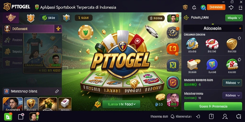 Tampilan menarik aplikasi PTTOGEL saat bertaruh olahraga.