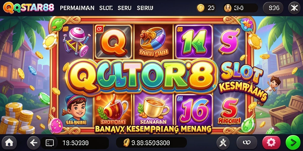 Tampilan gameplay QQSTAR88 yang menawan dan penuh warna.