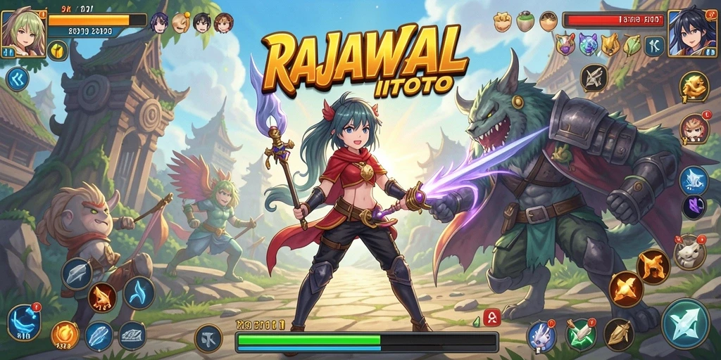 Tangkapan layar yang mendebarkan dari gameplay RAJAWALITOTO.